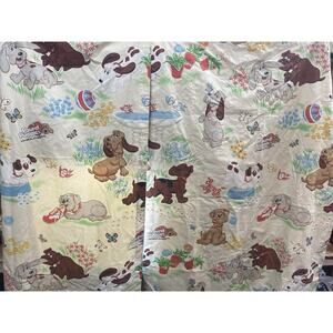 Vintage 1985 Tonka Pound Puppies Curtain Set 2 Panels 39" x 55” Each
